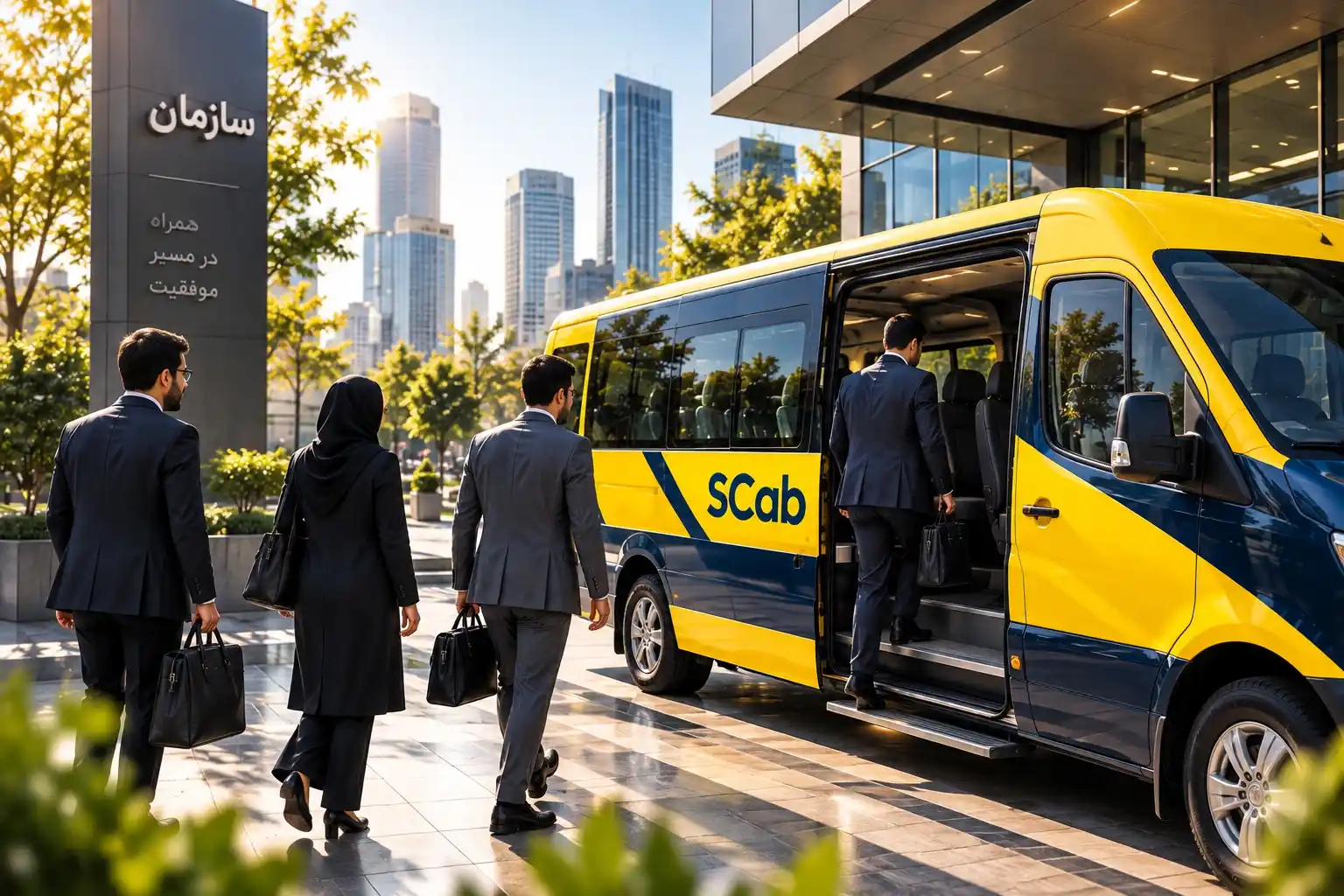 Smart organizational transport and employee commute management with SCab